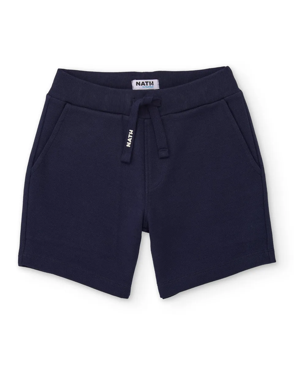 Tuc Tuc bermuda bimbo blu navy in tessuto morbido