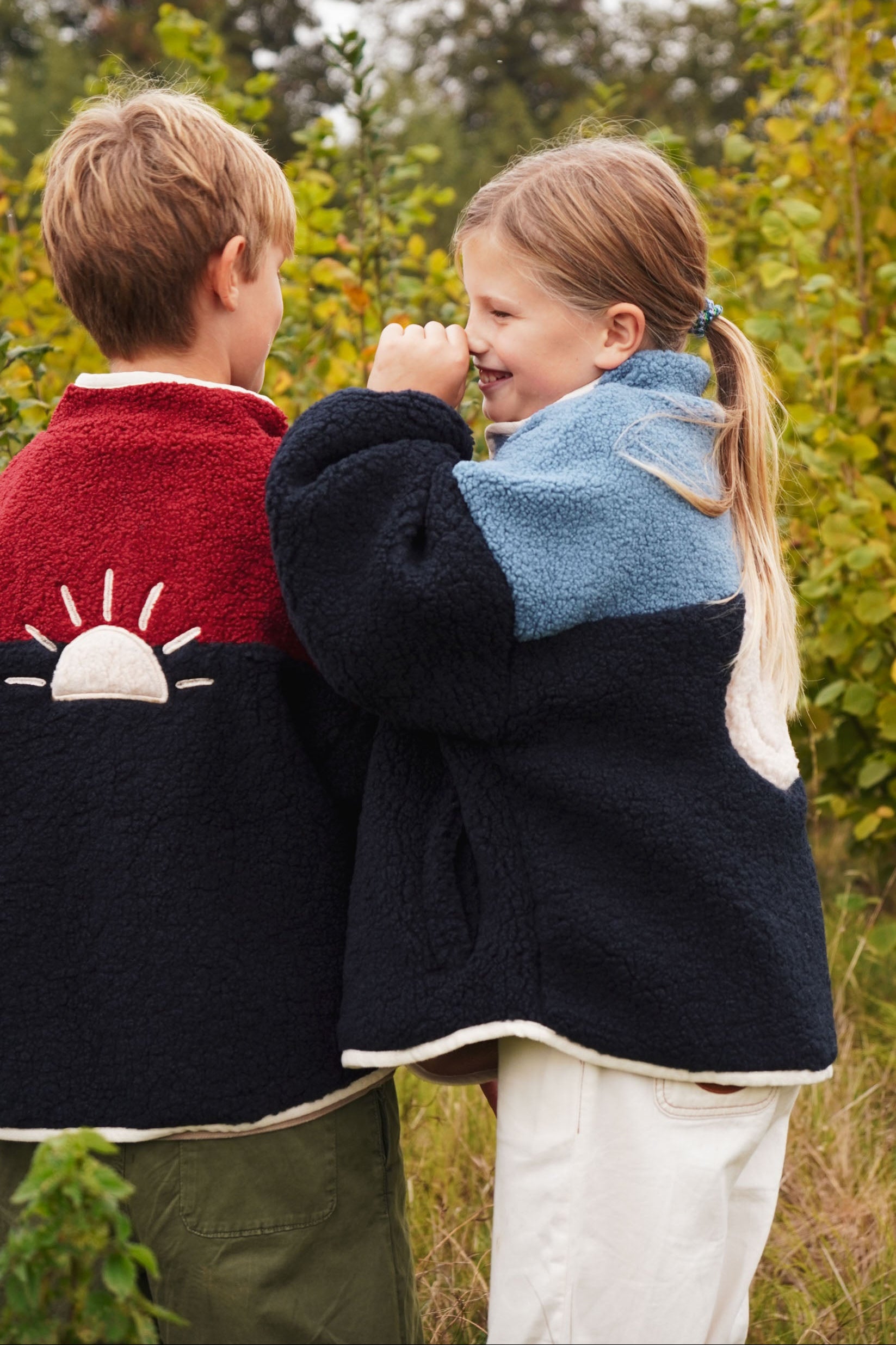 Ella and Rapha Teddy Sun giacca bimbi bordeaux in pile