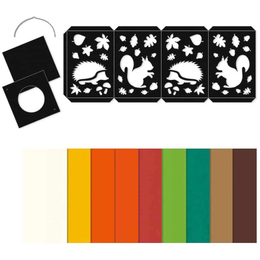 URSUS Animali della Foresta kit lanterna carta 14x20 cm