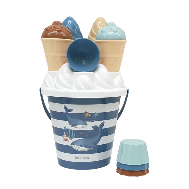 Little Dutch set spiaggia gelati blu secchiello palette 18 mesi+