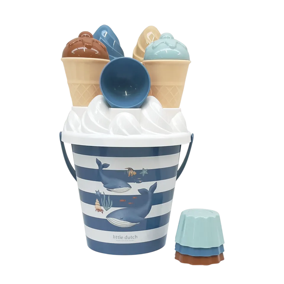 Little Dutch set spiaggia gelati blu secchiello palette 18 mesi+