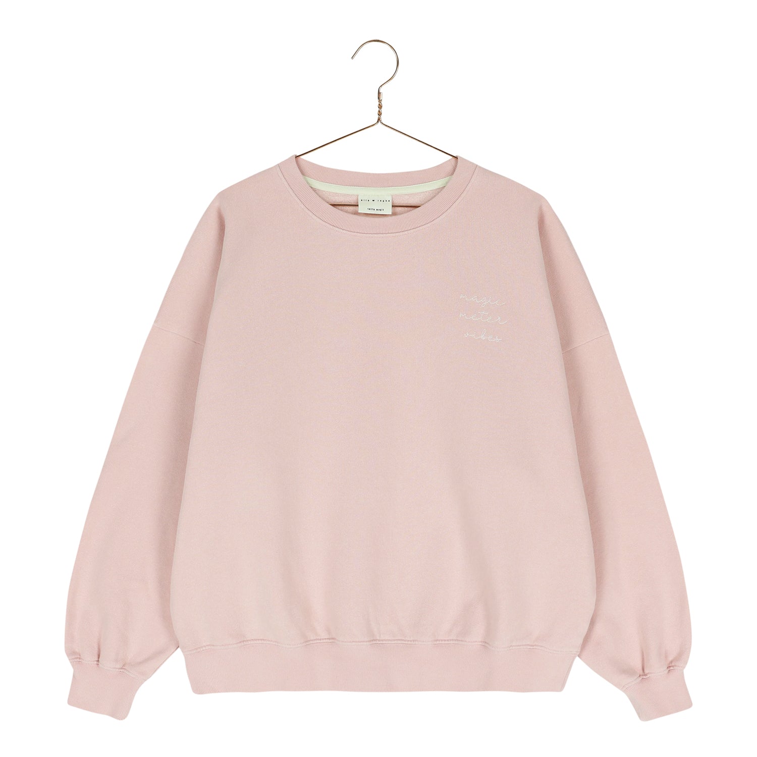 Ella and Rapha Meter felpa pearl rose rosa loose fit