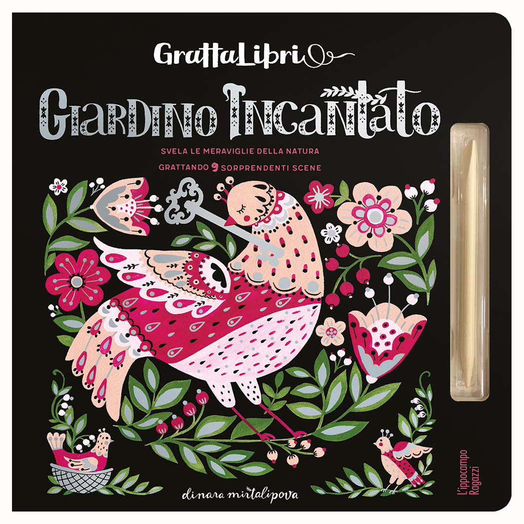 Ippocampo Grattalibri Giardino incantato libro da grattare