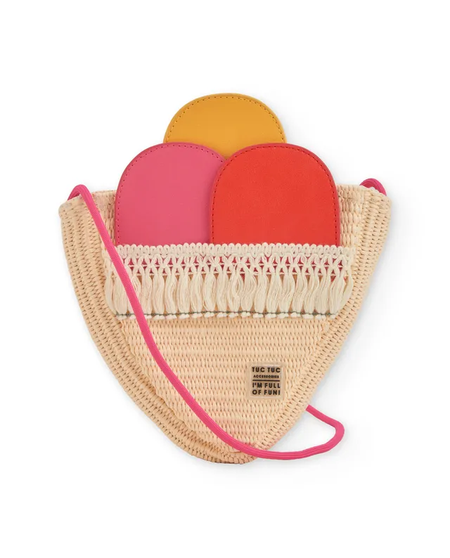 Tuc Tuc borsa bimba beige forma cono gelato