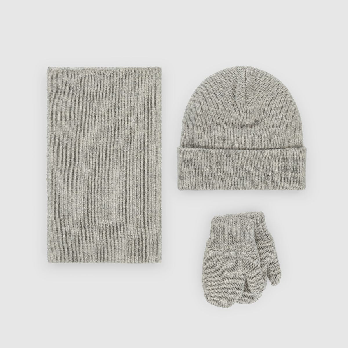 Kico Label set merino cappello guanti sciarpa beige 12-24 mesi
