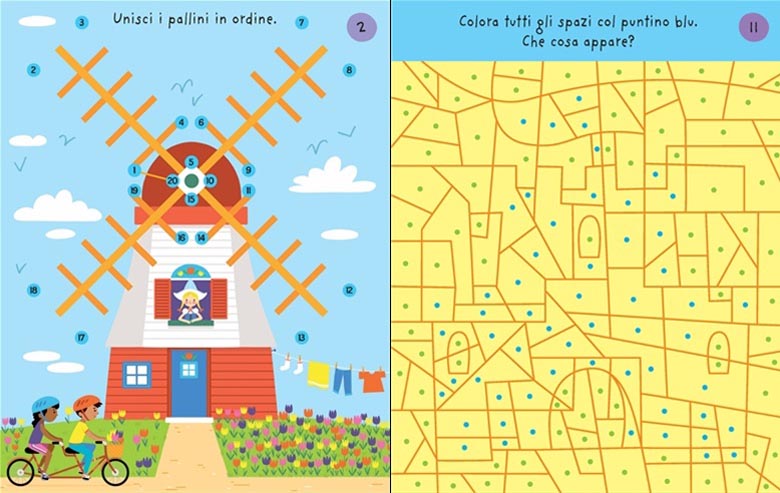 Usborne Blocco scaccia-noia Vacanze libro giochi 4+