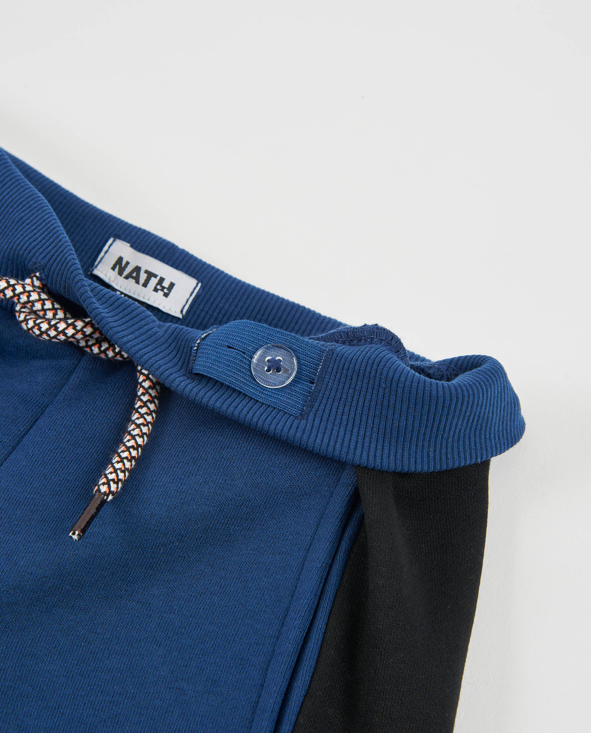 Tuc tuc pantalone tuta bambino blu navy inserti neri felpa