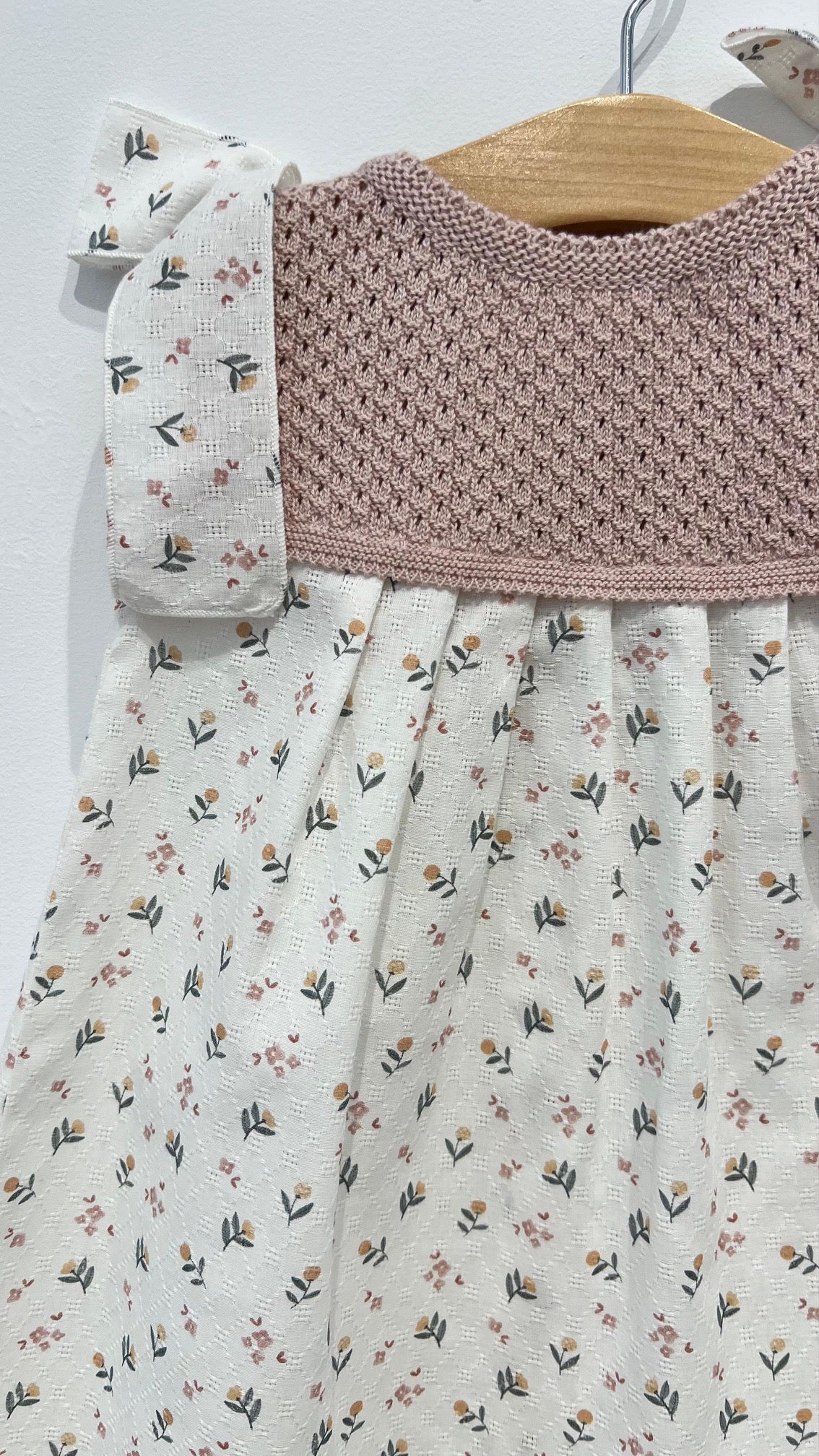Mebi Liberty vestito bambina fiori nude 1 mese