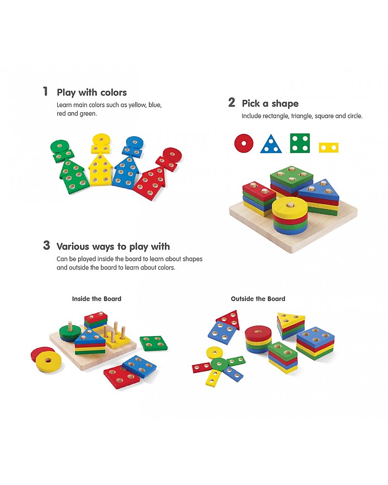 Plan Toys Impilabile forme geometriche legno 4 pezzi