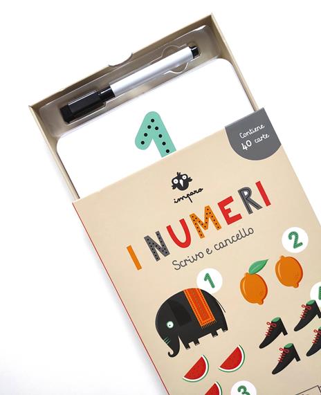 Gallucci Imparo i numeri libro scrivo e cancello 40 carte