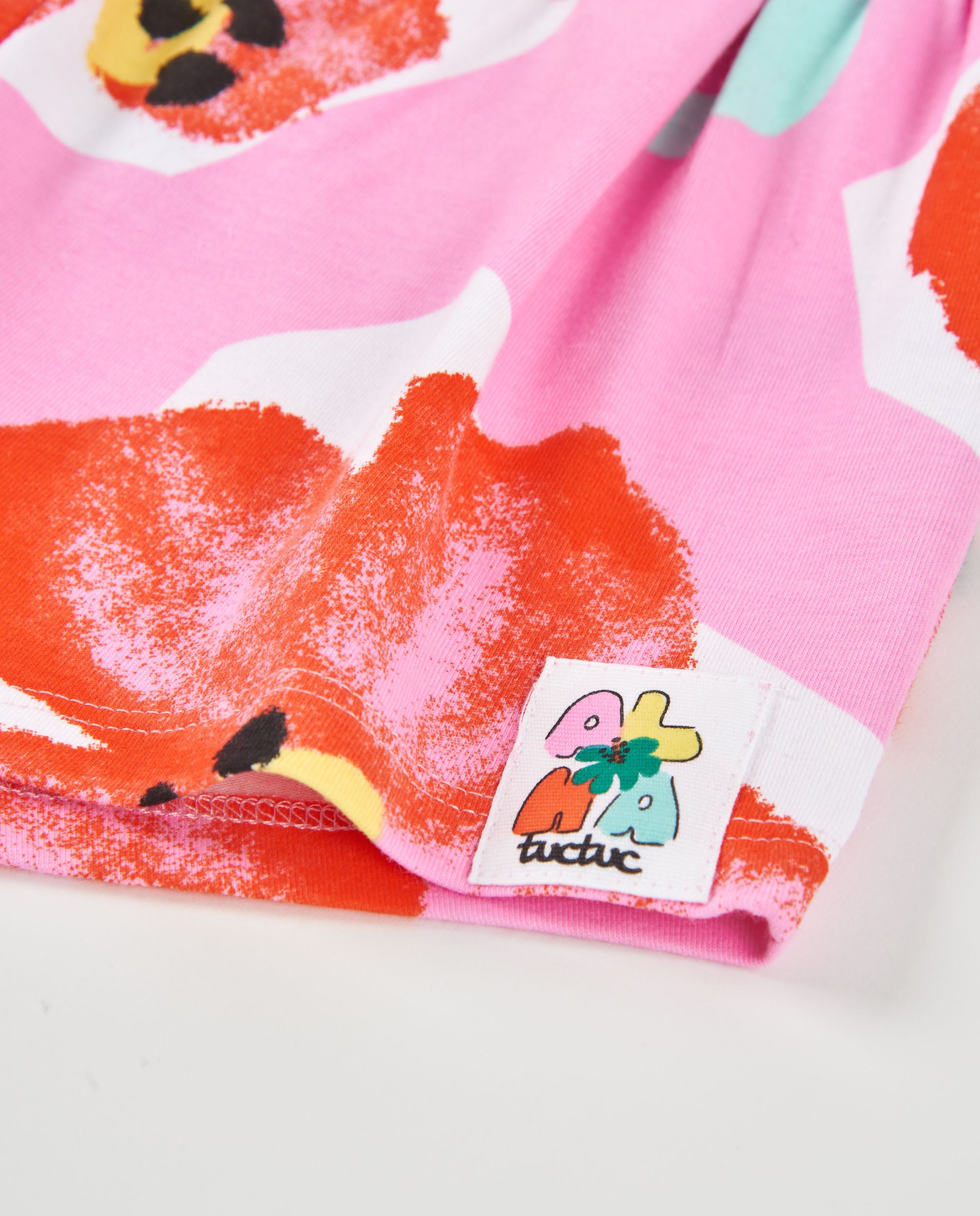 Tuc Tuc shorts bambina fiori jersey rosa