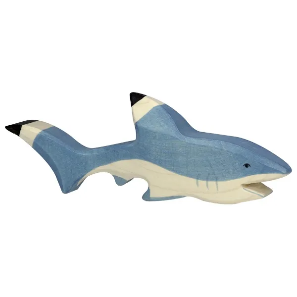 Holztiger Squalo figura legno animale marino