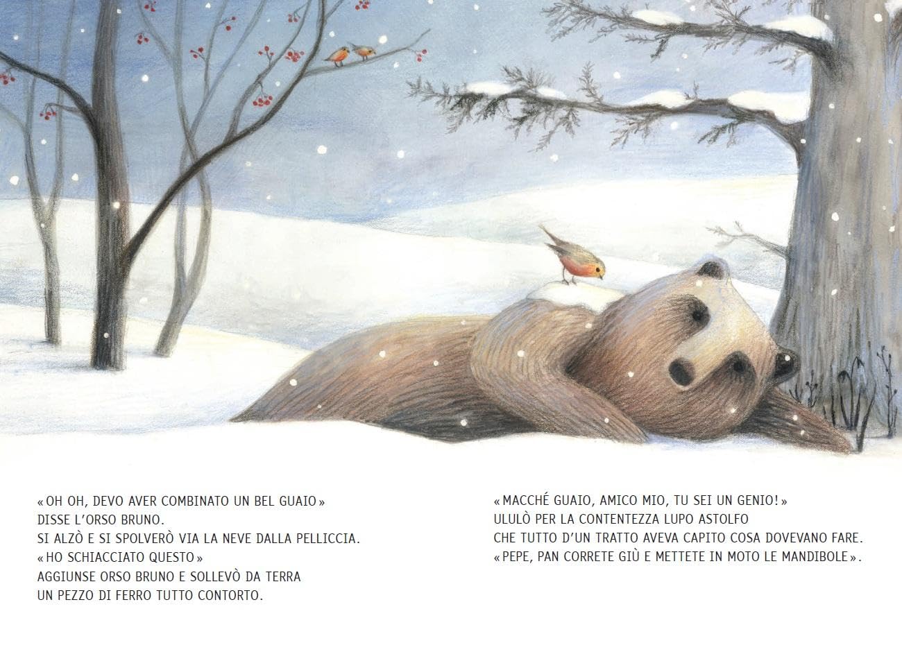 Gallucci Lupo Astolfo inverno ghiacciolo libro tascabile