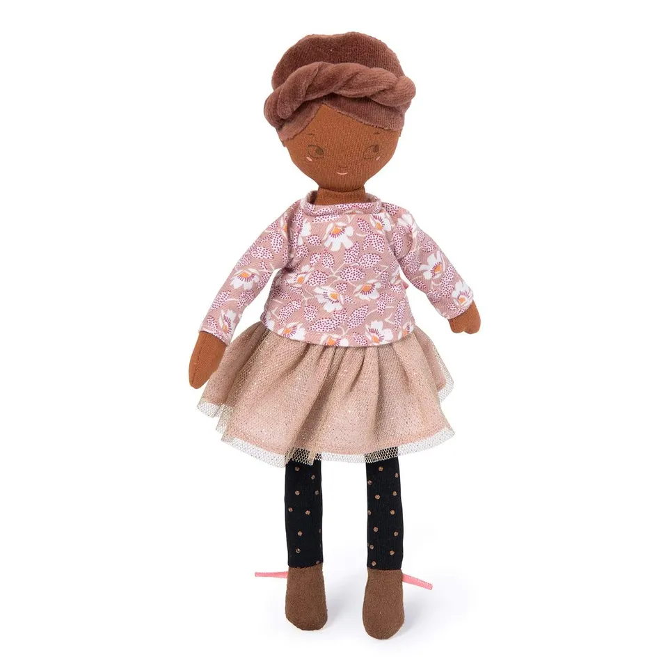 Moulin Roty Les Parisiennes Mademoiselle Rose bambola stoffa 26 cm