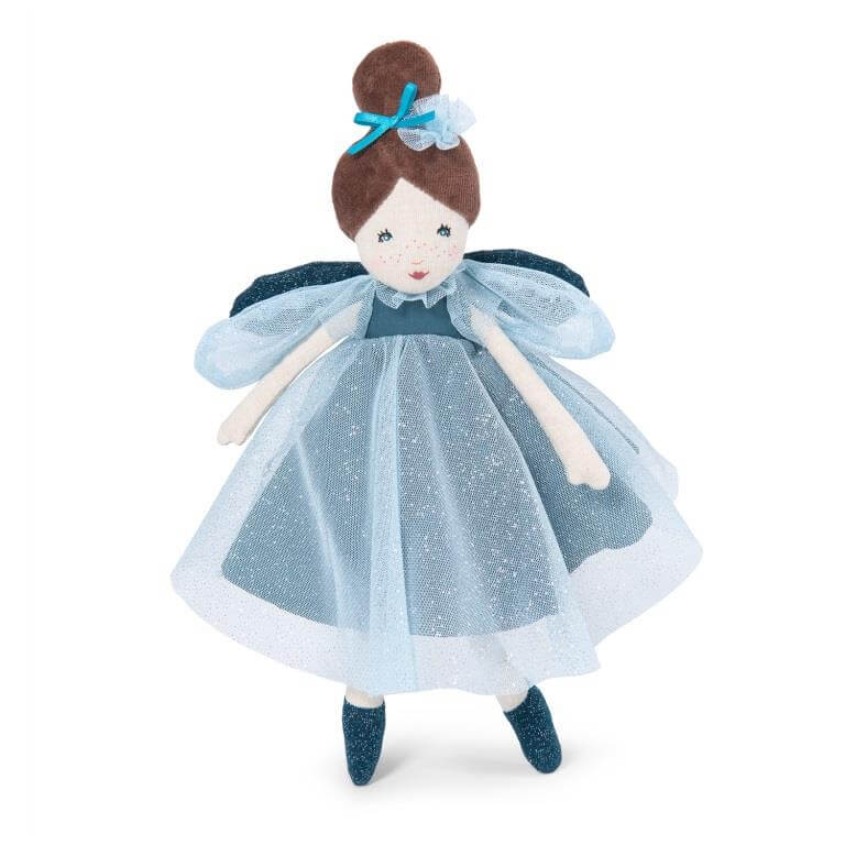Moulin Roty Il était une fois mini fata blu bambola stoffa 29 cm