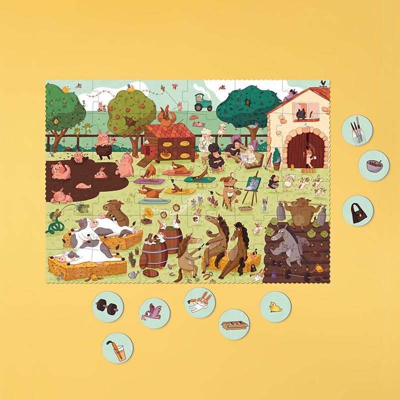 Londji Farmtastic puzzle fattoria 36 pezzi scatola trattore