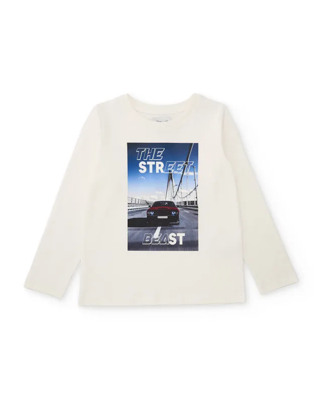 Tuc Tuc Memories On Wheels maglia bimbo bianca auto