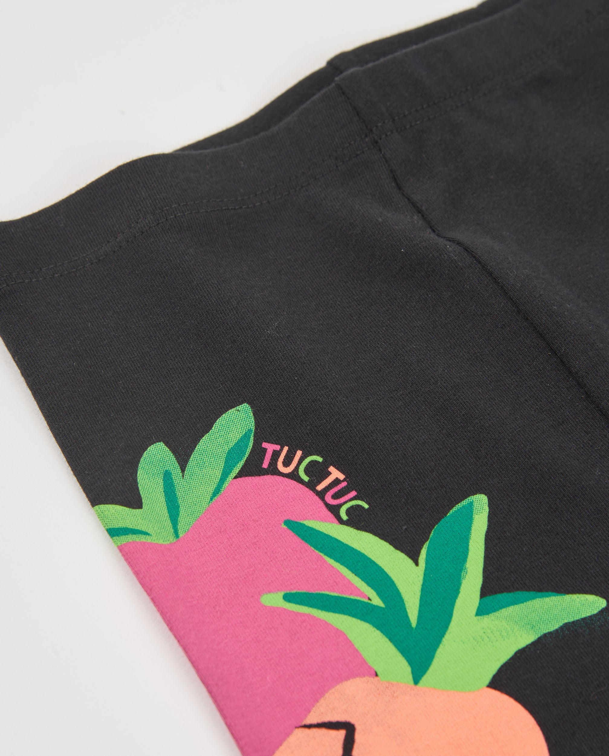 Tuc Tuc leggings bambina nero frutta elastico