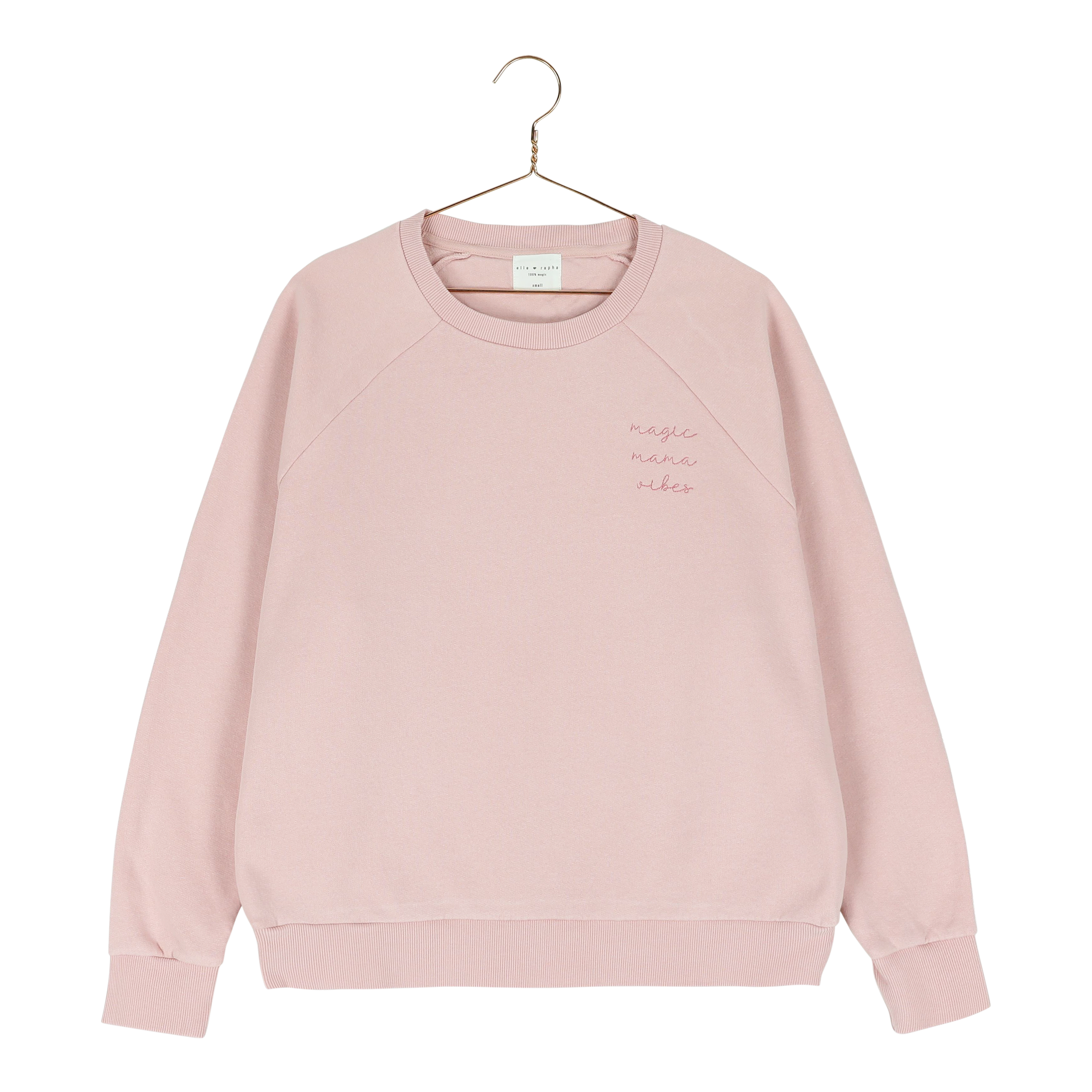 Ella and Rapha Mama Classic Fit felpa pearl rose cotone organico
