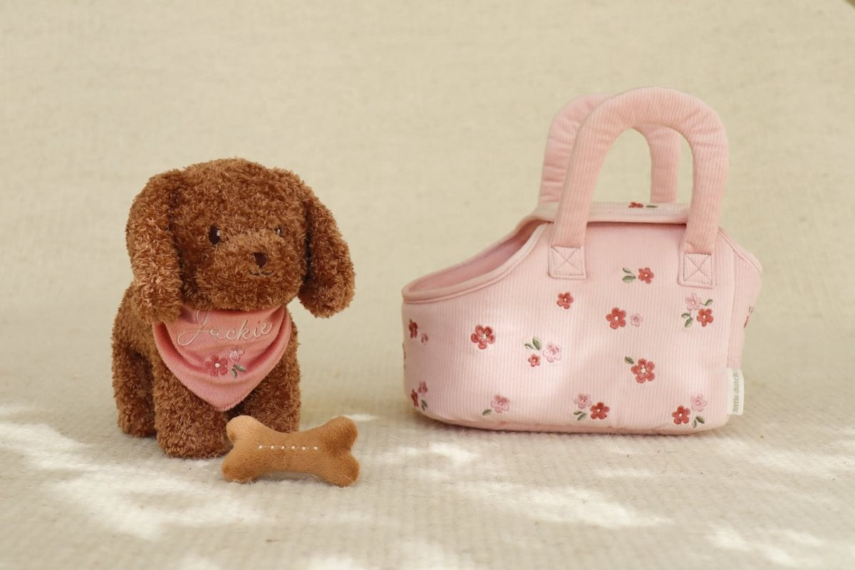 Little Dutch Jackie peluche cane con borsa fiori