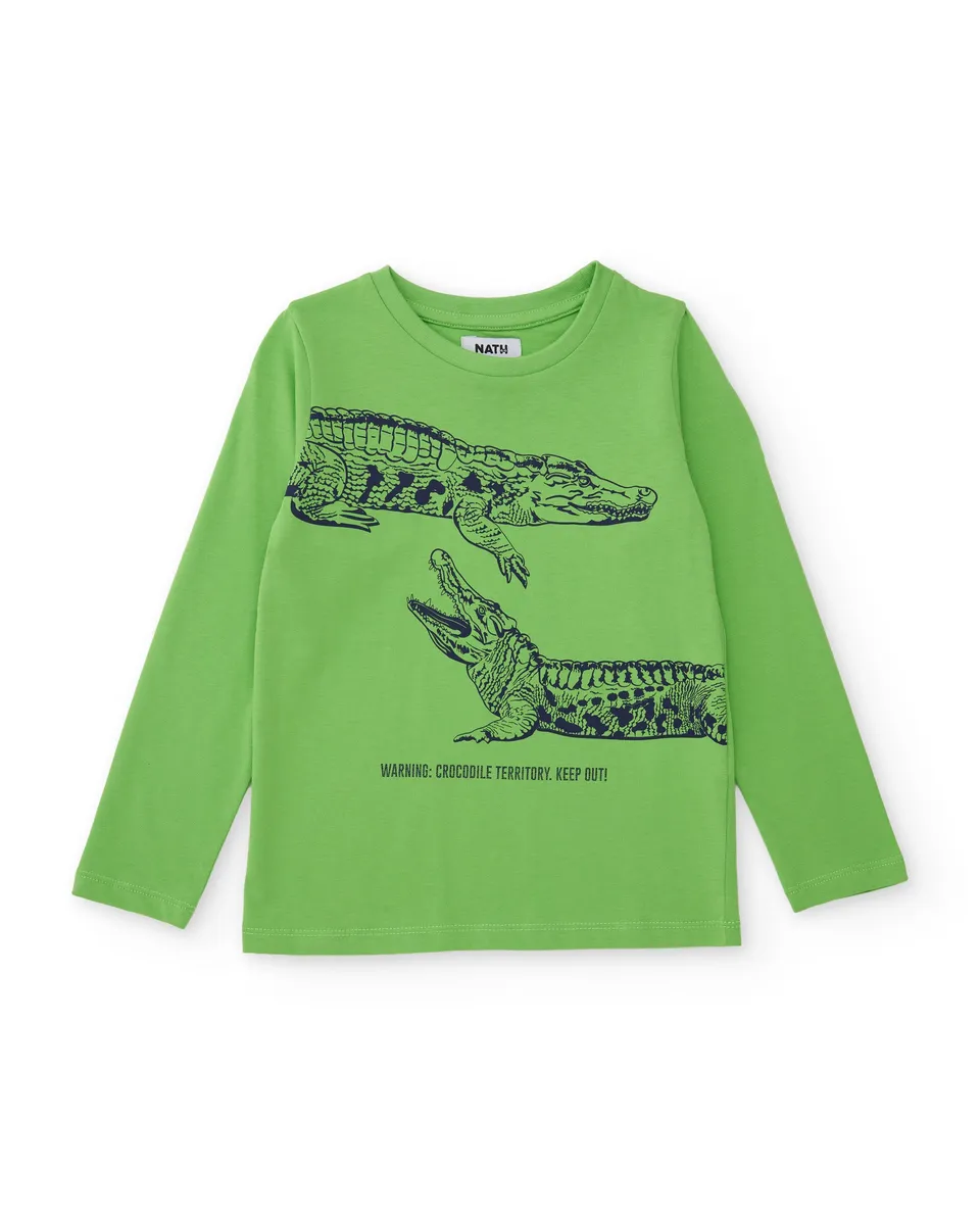 Tuc Tuc maglia bambino verde coccodrillo manica lunga