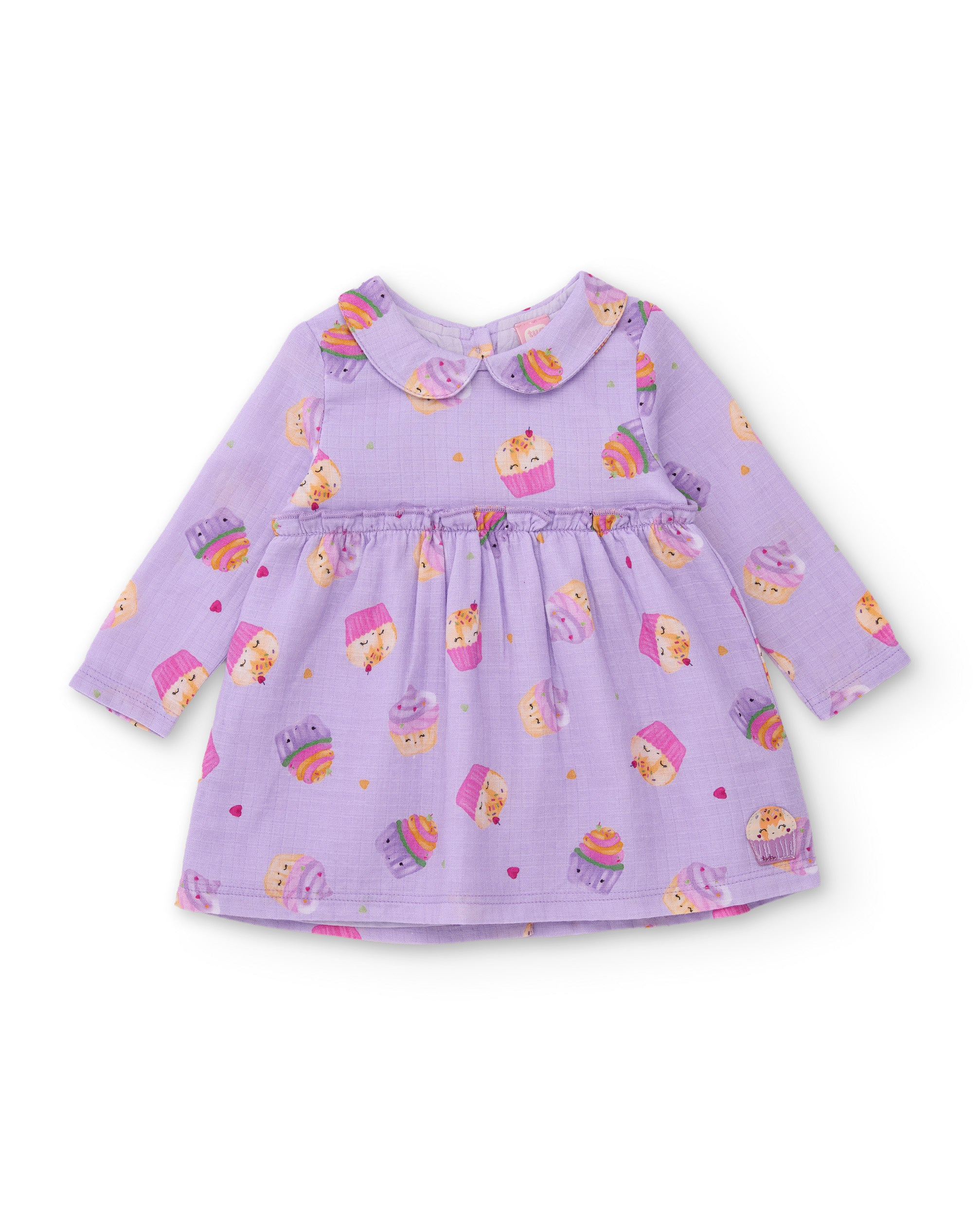 Tuc Tuc vestito neonata lilla cupcake manica lunga