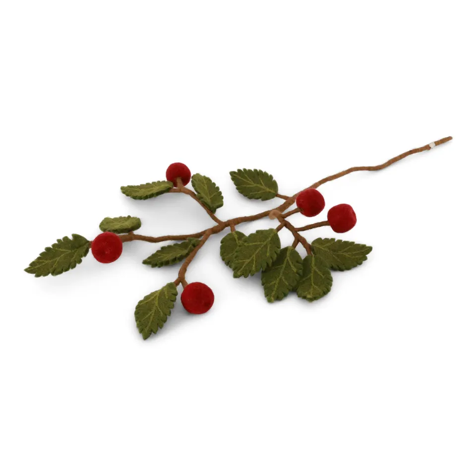 Gry & Sif Ramo Mele Rosse decorazione feltro 60 cm