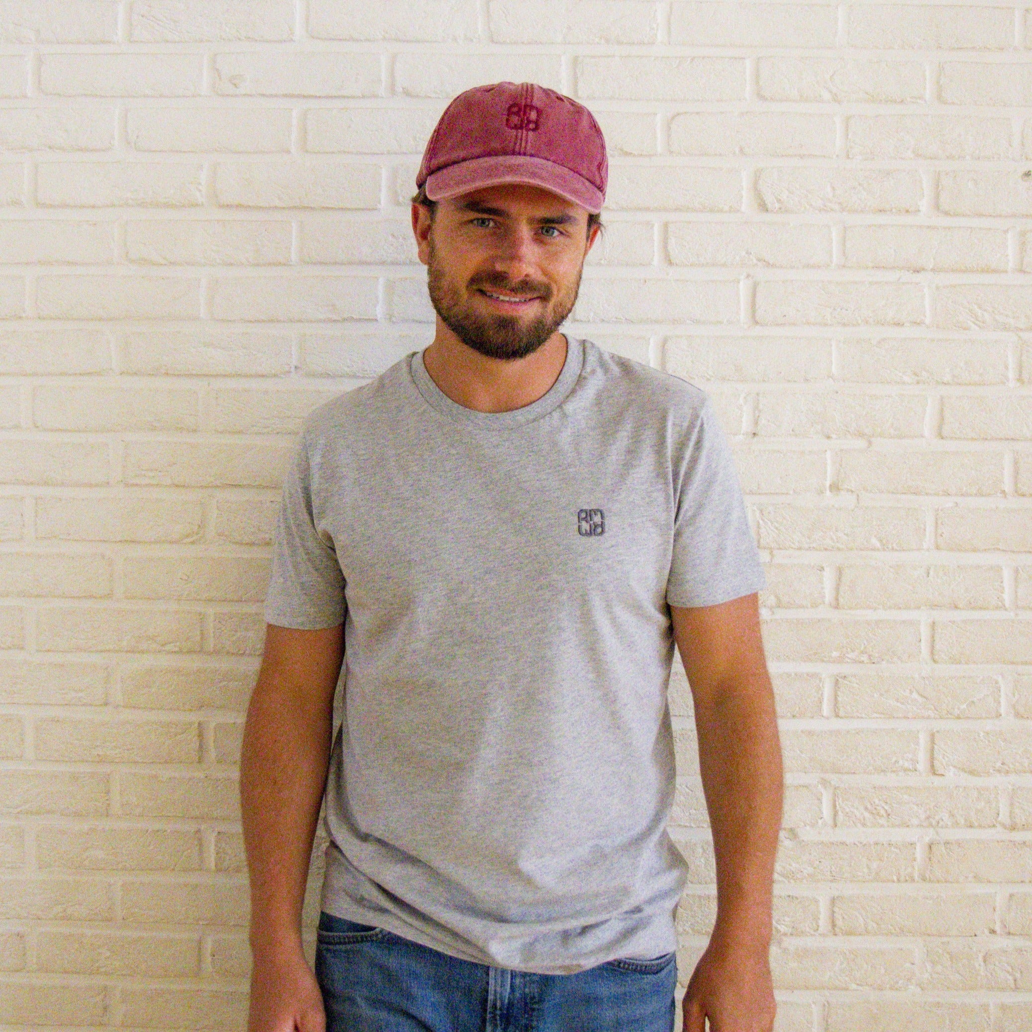 Ella and Rapha ER Icon cap uomo vinaccia logo