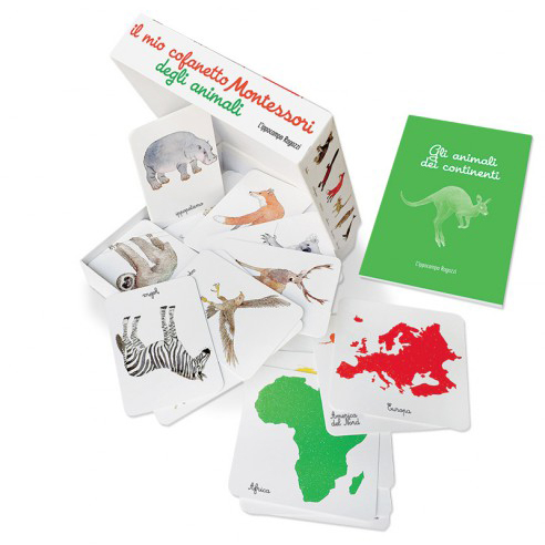 L'Ippocampo Il Mio Cofanetto Montessori Animali carte 57 pezzi