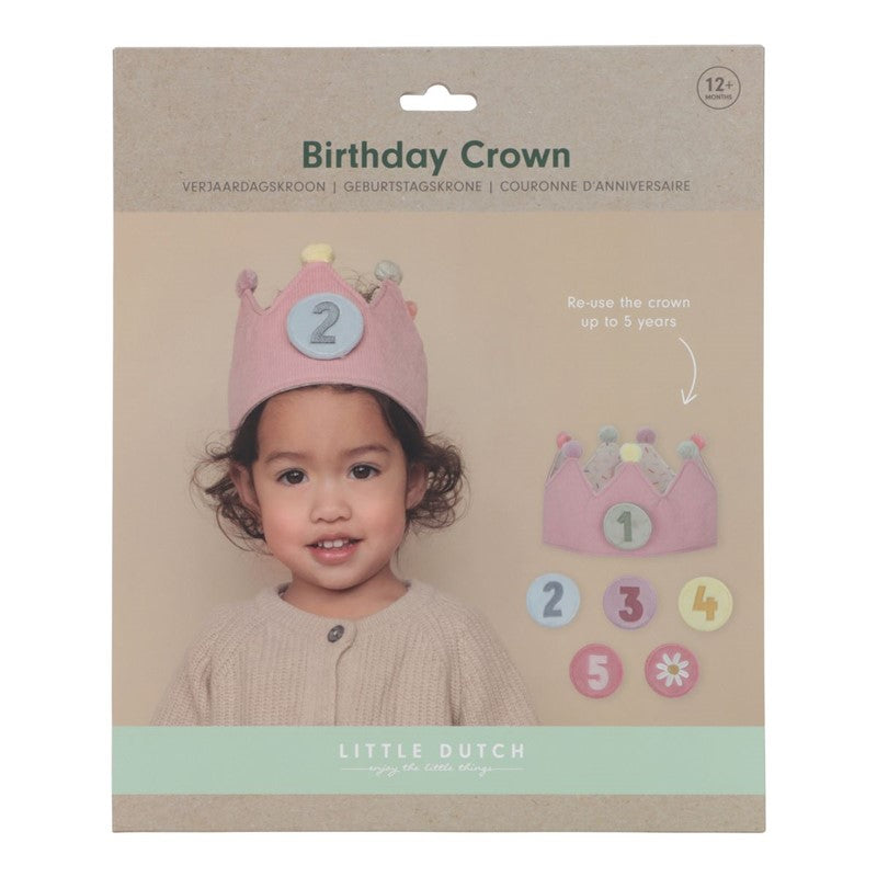Little Dutch Corona Compleanno Rosa Numeri 1-5 Pompon