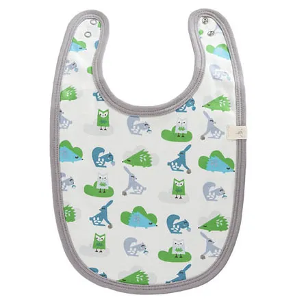 Fresk bavaglino cotone bio animali foresta doppio bottone