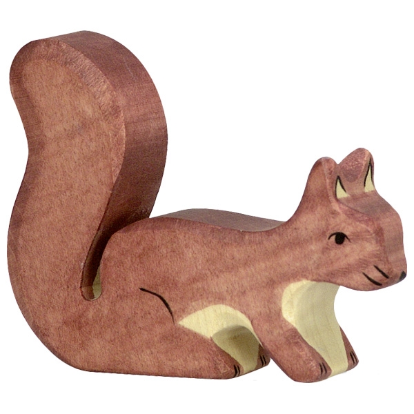 Holztiger Scoiattolo marrone figura legno 6,3 cm