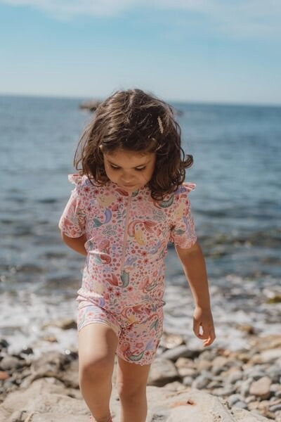 Little Dutch Sirene costume intero rosa UPF40+