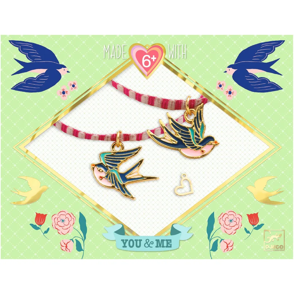 Djeco You & Me Bird kit braccialetti 2 pezzi perline