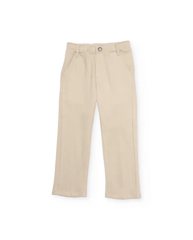 Tuc Tuc pantaloni dritti bimbo beige tasche