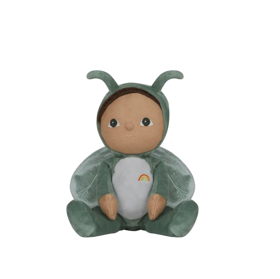 Olliella Dinky Dinkums Gideon Grasshopper bambola 22 cm verde