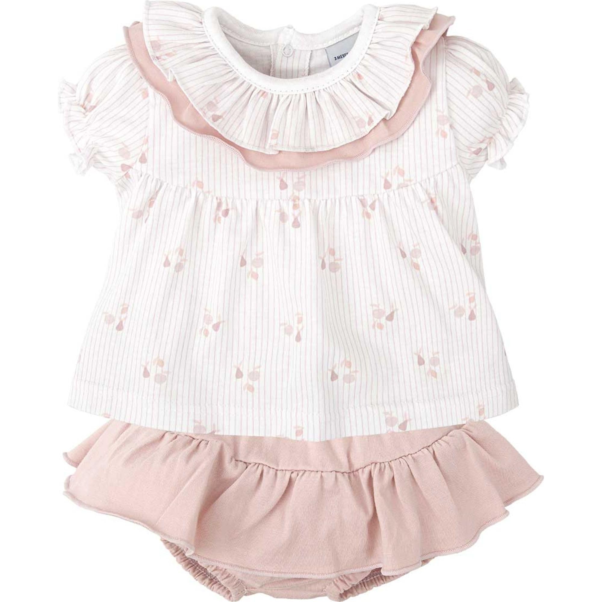 Babidu completo neonata 24 mesi rosa floreale cotone