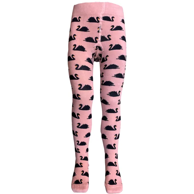 Slugs & Snails Black Swan collant bio cigni neri rosa