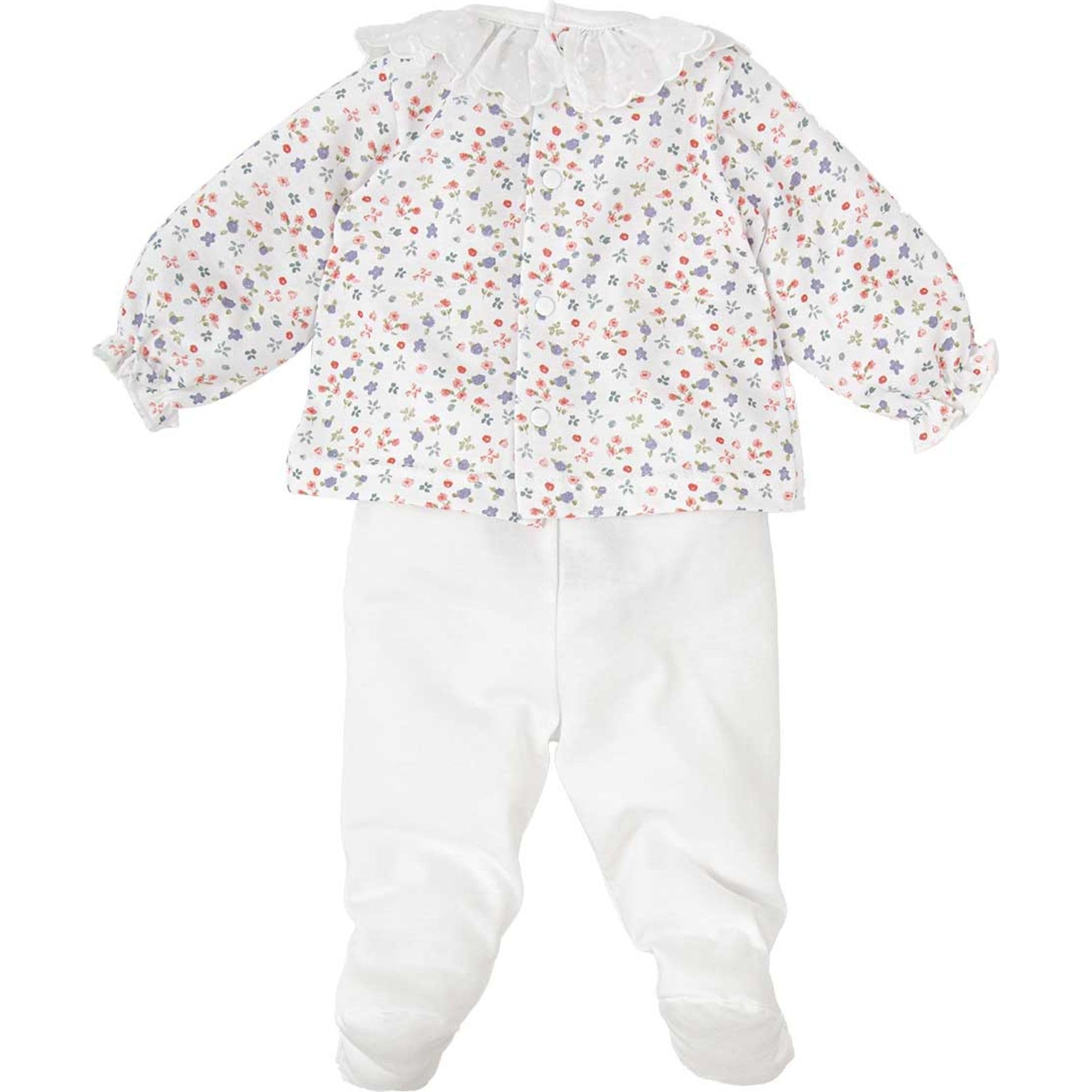 Babidu set neonata fiori maglia e ghetta cotone