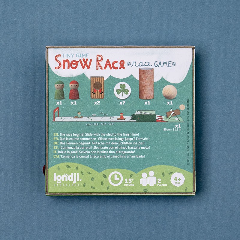 Londji Tiny Game Snow Race gioco da tavolo 2 giocatori