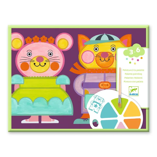 Djeco Chubby Cheeks set tavole da dipingere 4 tele