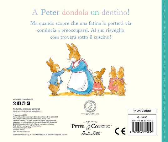 Peter Coniglio La fatina dei denti libro cartonato 18 pp