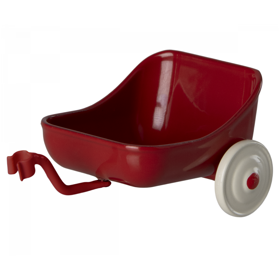 Maileg Topi carrellino triciclo rosso metallo 4x6 cm