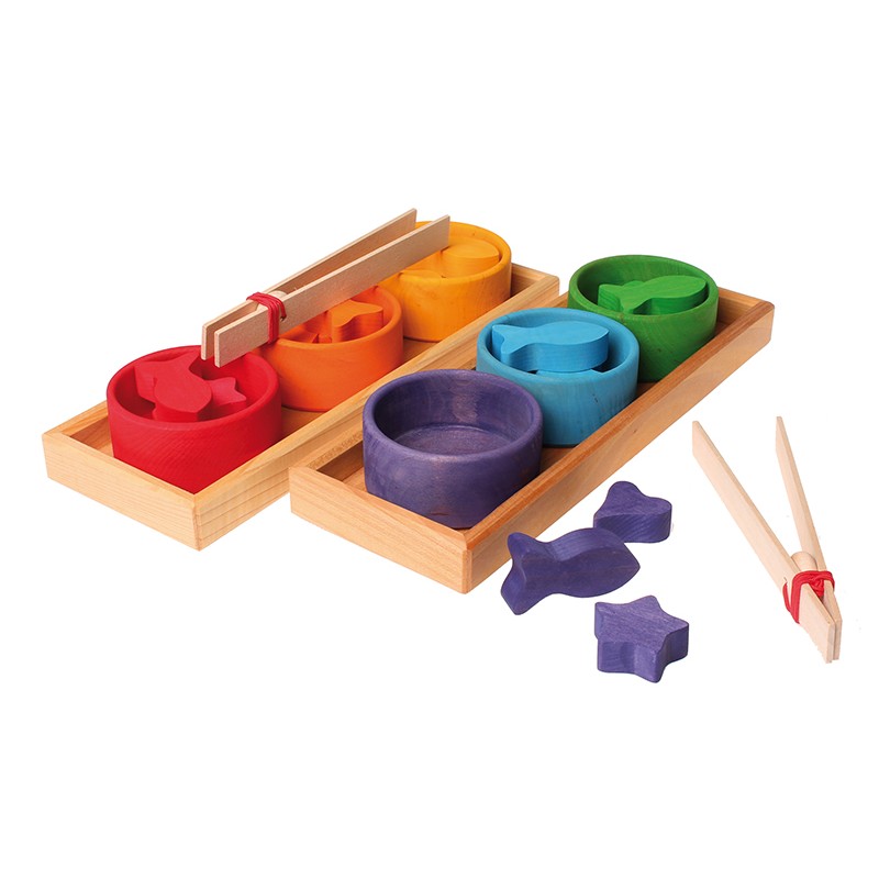 Grimm's Classificazione Colori gioco legno 6 ciotole