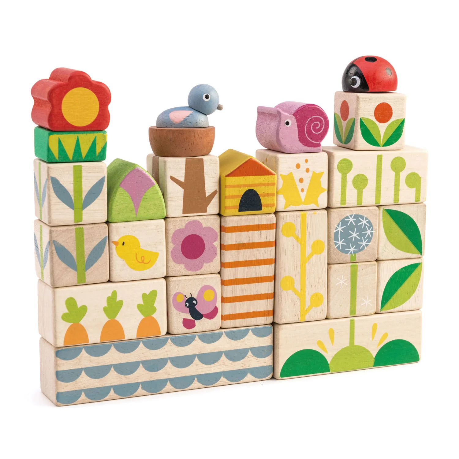 Tender Leaf Garden Blocks costruzioni legno 24 pezzi