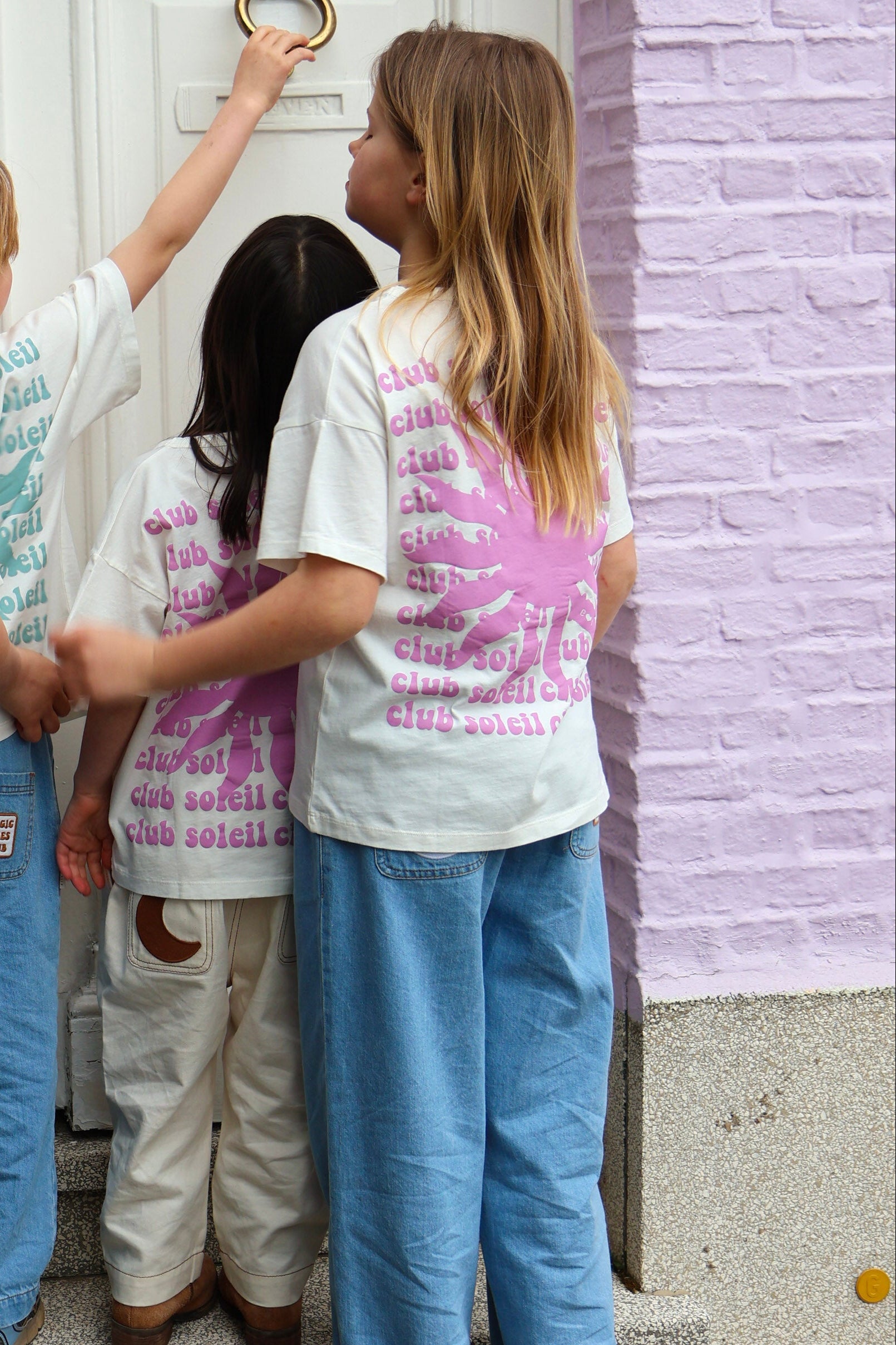 Ella and Rapha Club Soleil t-shirt off white bimbo cotone bio