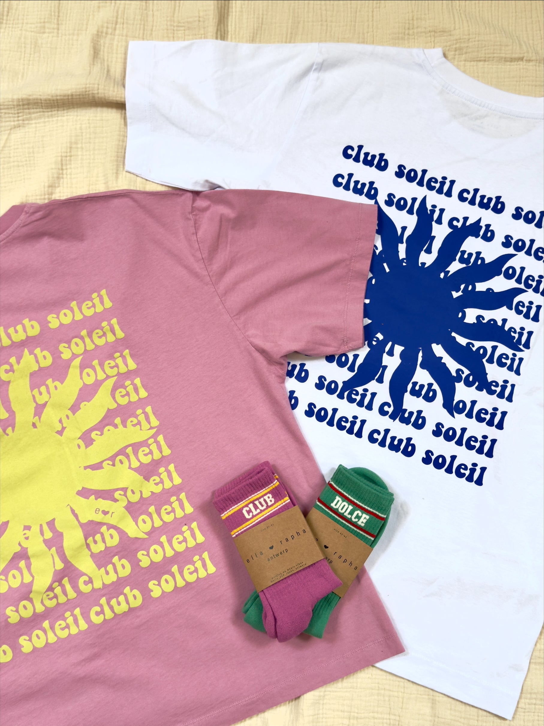 Ella and Rapha Club Soleil t-shirt rosa donna vestibilità ampia