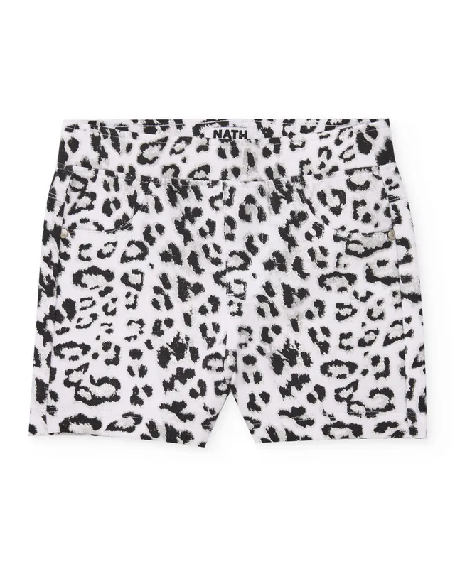 Tuc Tuc shorts bambina bianco animalier elastico