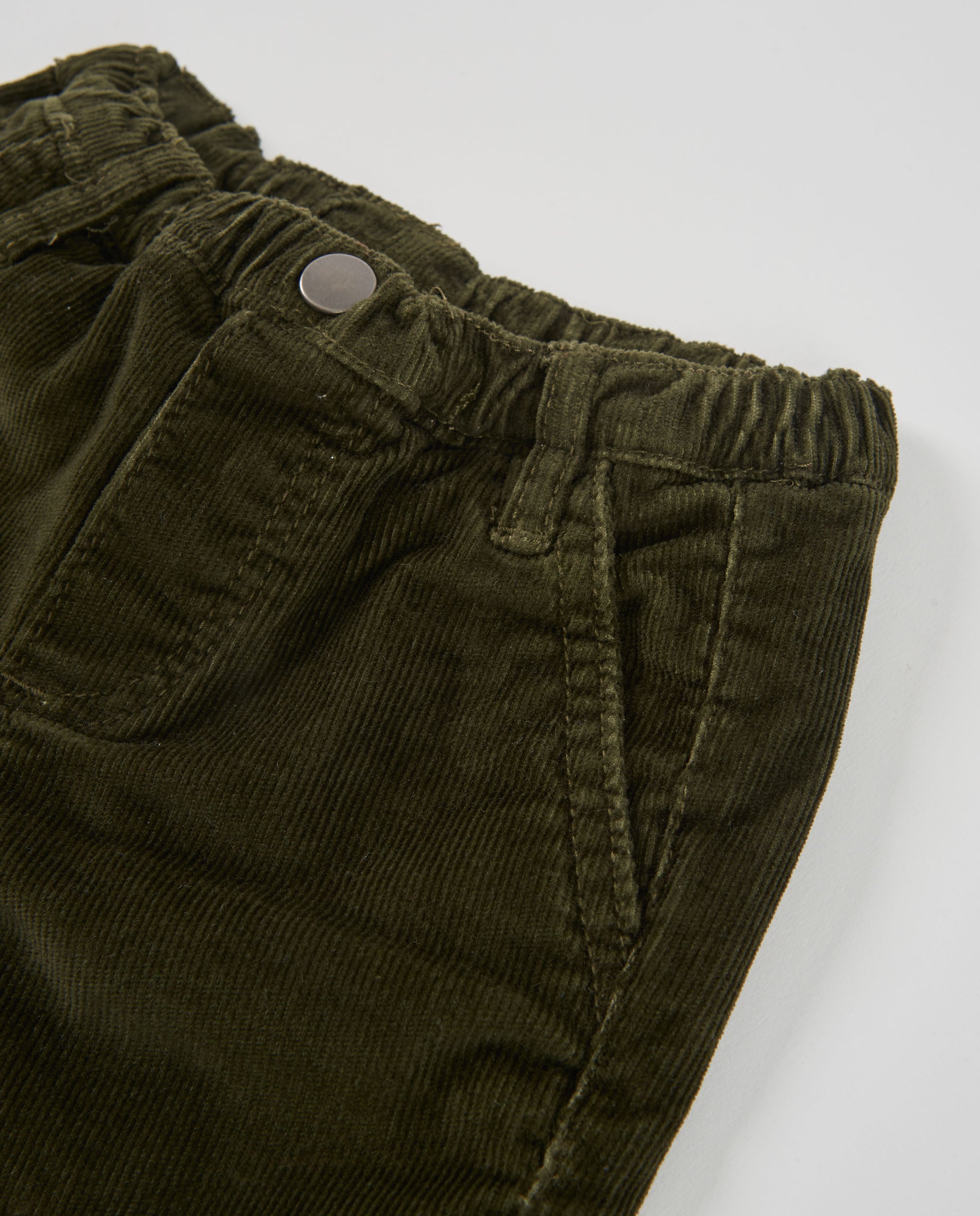 Tuc Tuc pantaloni bimbo velluto verde oliva