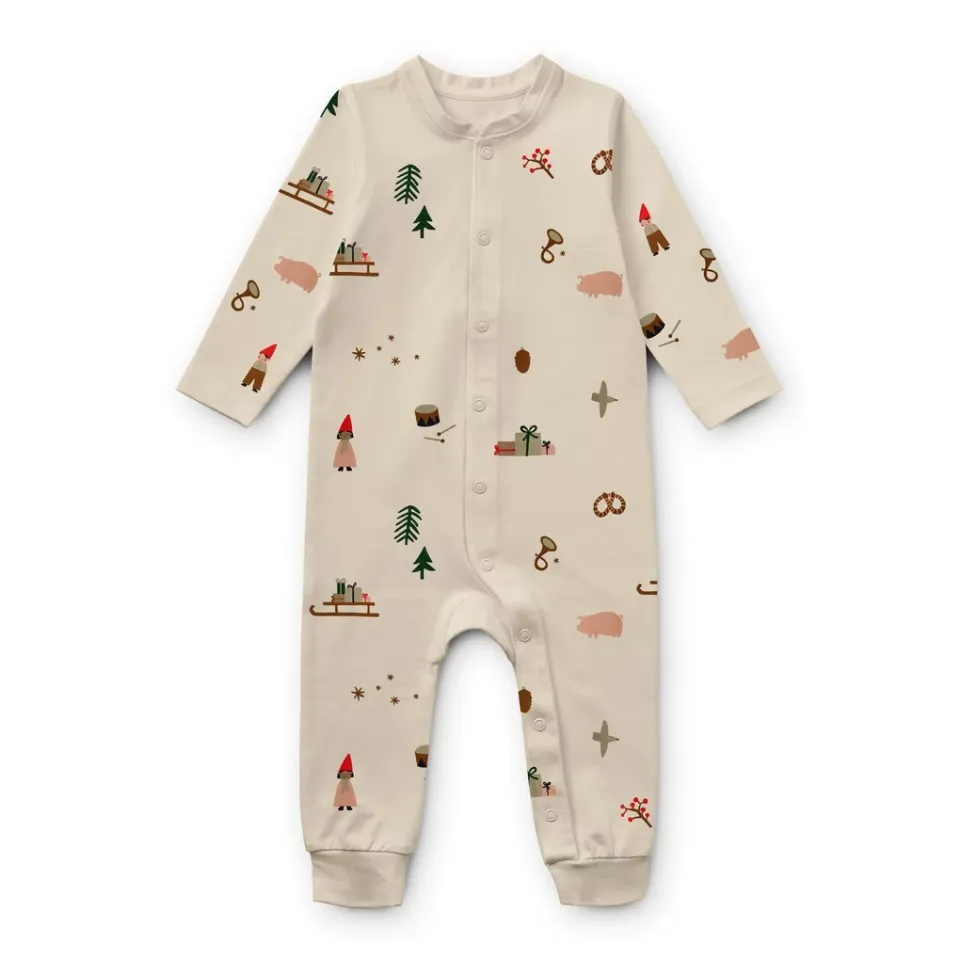Liewood Holiday Tutina Cotone Organico Manica Lunga